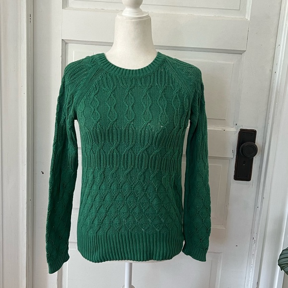 Sparrow | Green Cable Knit Sweater - Picture 1 of 7